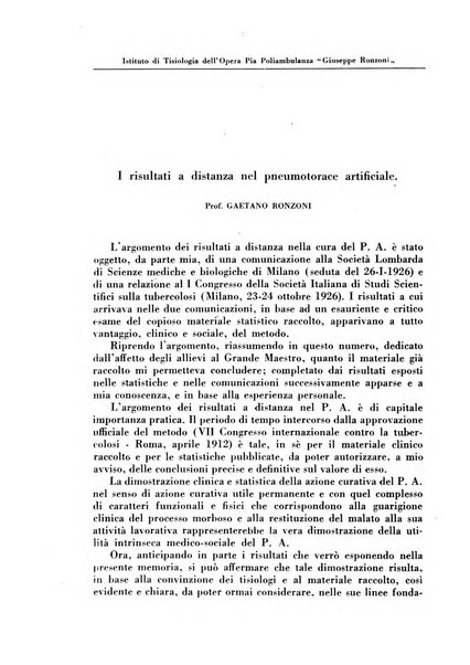 Rivista di patologia e clinica della tubercolosi organo ufficiale della Società italiana fascista di studi scientifici sulla tubercolosi