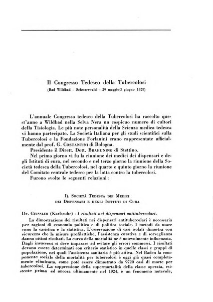 Rivista di patologia e clinica della tubercolosi organo ufficiale della Società italiana fascista di studi scientifici sulla tubercolosi