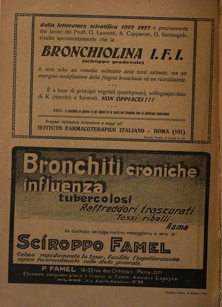 Rivista di patologia e clinica della tubercolosi organo ufficiale della Società italiana fascista di studi scientifici sulla tubercolosi