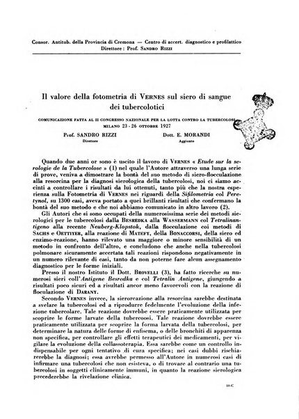 Rivista di patologia e clinica della tubercolosi organo ufficiale della Società italiana fascista di studi scientifici sulla tubercolosi