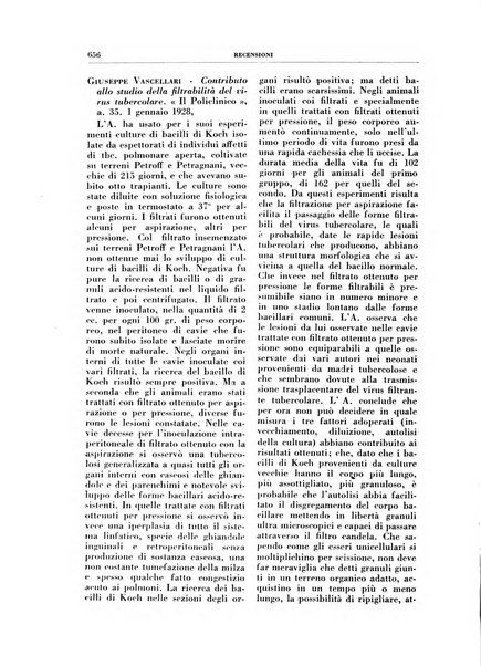 Rivista di patologia e clinica della tubercolosi organo ufficiale della Società italiana fascista di studi scientifici sulla tubercolosi