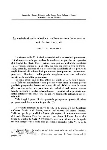 Rivista di patologia e clinica della tubercolosi organo ufficiale della Società italiana fascista di studi scientifici sulla tubercolosi