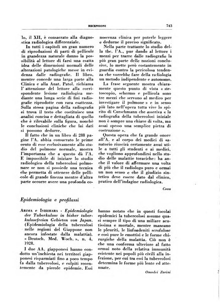 Rivista di patologia e clinica della tubercolosi organo ufficiale della Società italiana fascista di studi scientifici sulla tubercolosi