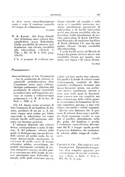 Rivista di patologia e clinica della tubercolosi organo ufficiale della Società italiana fascista di studi scientifici sulla tubercolosi