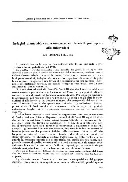 Rivista di patologia e clinica della tubercolosi organo ufficiale della Società italiana fascista di studi scientifici sulla tubercolosi