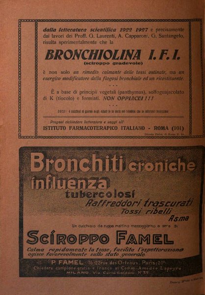 Rivista di patologia e clinica della tubercolosi organo ufficiale della Società italiana fascista di studi scientifici sulla tubercolosi