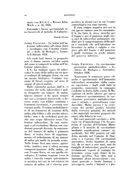 Rivista di patologia e clinica della tubercolosi organo ufficiale della Società italiana fascista di studi scientifici sulla tubercolosi