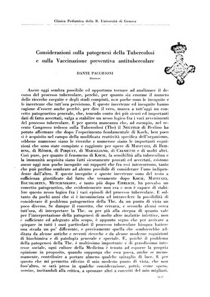 Rivista di patologia e clinica della tubercolosi organo ufficiale della Società italiana fascista di studi scientifici sulla tubercolosi