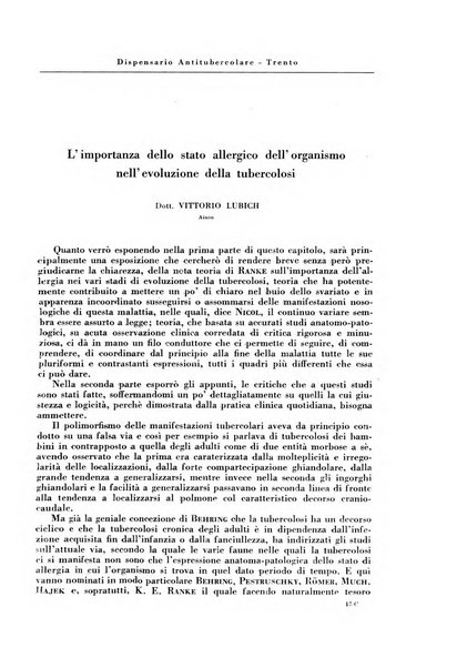 Rivista di patologia e clinica della tubercolosi organo ufficiale della Società italiana fascista di studi scientifici sulla tubercolosi