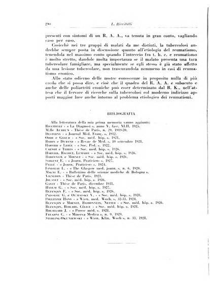 Rivista di patologia e clinica della tubercolosi organo ufficiale della Società italiana fascista di studi scientifici sulla tubercolosi