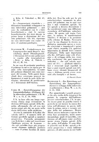 Rivista di patologia e clinica della tubercolosi organo ufficiale della Società italiana fascista di studi scientifici sulla tubercolosi