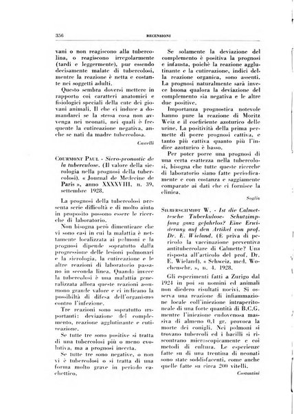 Rivista di patologia e clinica della tubercolosi organo ufficiale della Società italiana fascista di studi scientifici sulla tubercolosi