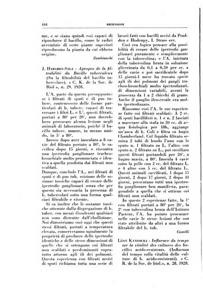 Rivista di patologia e clinica della tubercolosi organo ufficiale della Società italiana fascista di studi scientifici sulla tubercolosi