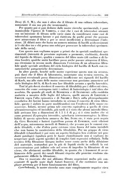 Rivista di patologia e clinica della tubercolosi organo ufficiale della Società italiana fascista di studi scientifici sulla tubercolosi