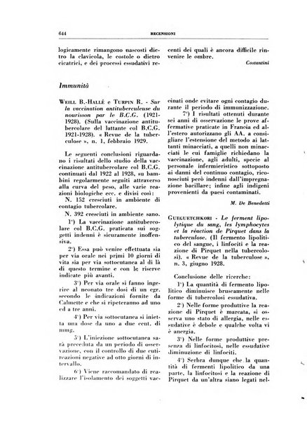 Rivista di patologia e clinica della tubercolosi organo ufficiale della Società italiana fascista di studi scientifici sulla tubercolosi