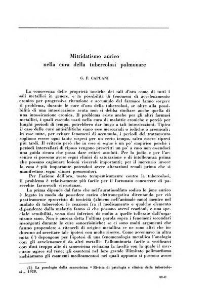 Rivista di patologia e clinica della tubercolosi organo ufficiale della Società italiana fascista di studi scientifici sulla tubercolosi