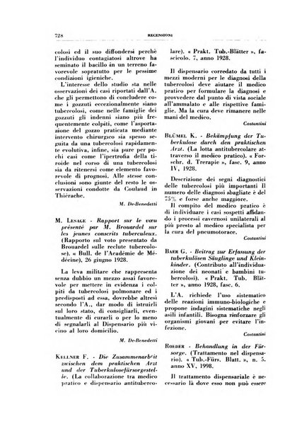 Rivista di patologia e clinica della tubercolosi organo ufficiale della Società italiana fascista di studi scientifici sulla tubercolosi