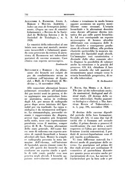 Rivista di patologia e clinica della tubercolosi organo ufficiale della Società italiana fascista di studi scientifici sulla tubercolosi