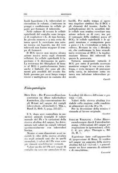 Rivista di patologia e clinica della tubercolosi organo ufficiale della Società italiana fascista di studi scientifici sulla tubercolosi