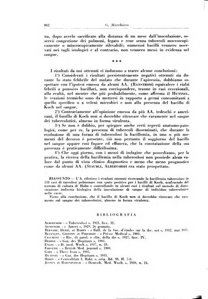 Rivista di patologia e clinica della tubercolosi organo ufficiale della Società italiana fascista di studi scientifici sulla tubercolosi