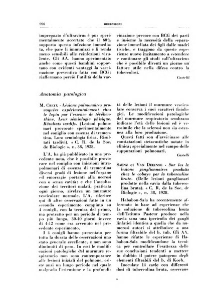 Rivista di patologia e clinica della tubercolosi organo ufficiale della Società italiana fascista di studi scientifici sulla tubercolosi