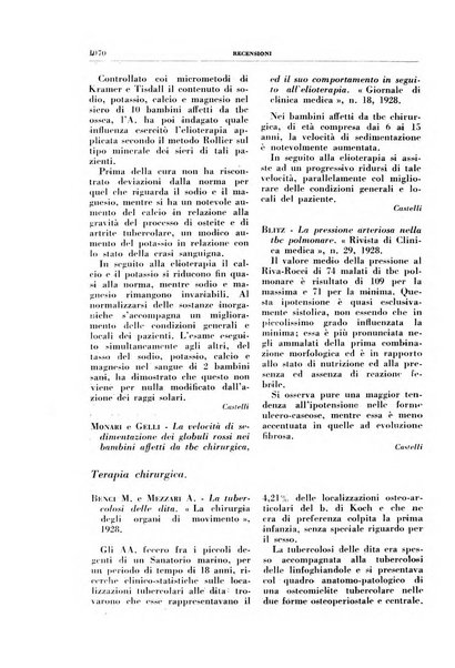 Rivista di patologia e clinica della tubercolosi organo ufficiale della Società italiana fascista di studi scientifici sulla tubercolosi