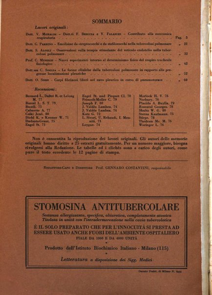 Rivista di patologia e clinica della tubercolosi organo ufficiale della Società italiana fascista di studi scientifici sulla tubercolosi