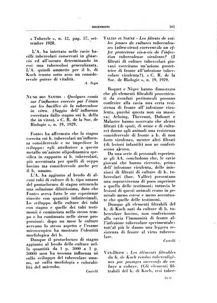 Rivista di patologia e clinica della tubercolosi organo ufficiale della Società italiana fascista di studi scientifici sulla tubercolosi