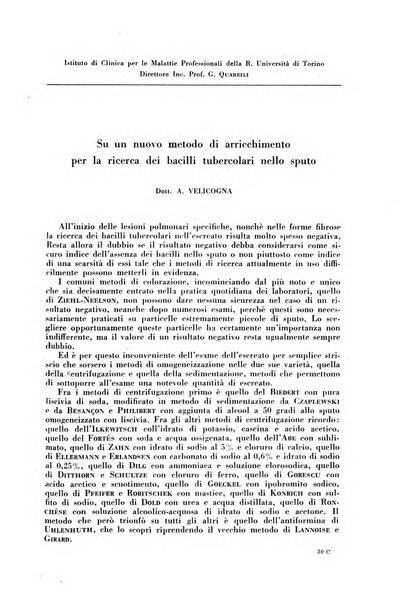 Rivista di patologia e clinica della tubercolosi organo ufficiale della Società italiana fascista di studi scientifici sulla tubercolosi