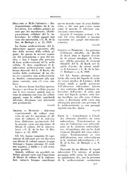 Rivista di patologia e clinica della tubercolosi organo ufficiale della Società italiana fascista di studi scientifici sulla tubercolosi