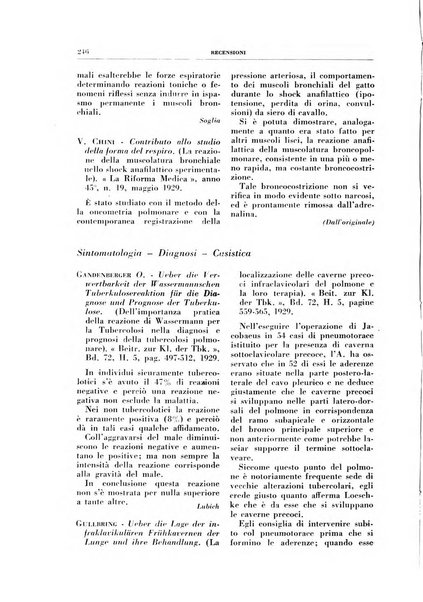 Rivista di patologia e clinica della tubercolosi organo ufficiale della Società italiana fascista di studi scientifici sulla tubercolosi