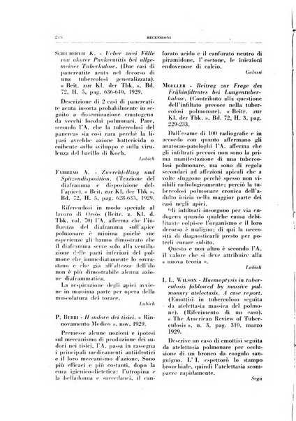 Rivista di patologia e clinica della tubercolosi organo ufficiale della Società italiana fascista di studi scientifici sulla tubercolosi