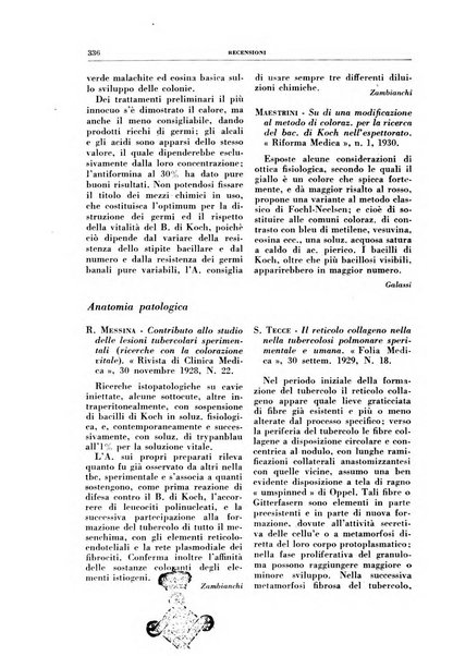 Rivista di patologia e clinica della tubercolosi organo ufficiale della Società italiana fascista di studi scientifici sulla tubercolosi