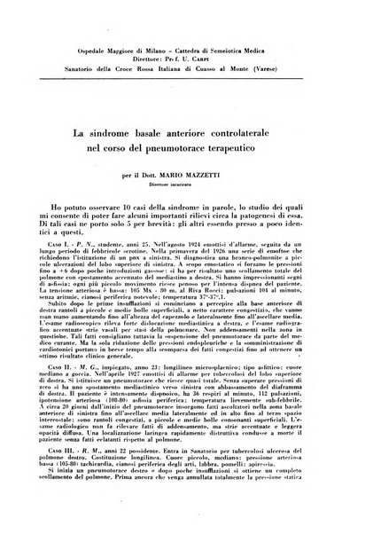 Rivista di patologia e clinica della tubercolosi organo ufficiale della Società italiana fascista di studi scientifici sulla tubercolosi