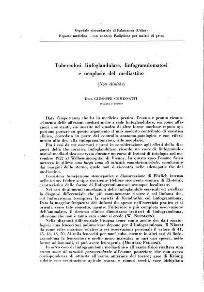 Rivista di patologia e clinica della tubercolosi organo ufficiale della Società italiana fascista di studi scientifici sulla tubercolosi