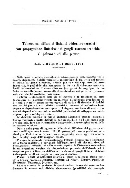 Rivista di patologia e clinica della tubercolosi organo ufficiale della Società italiana fascista di studi scientifici sulla tubercolosi