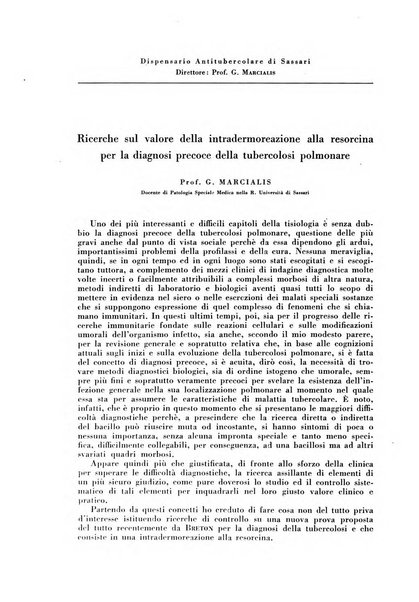 Rivista di patologia e clinica della tubercolosi organo ufficiale della Società italiana fascista di studi scientifici sulla tubercolosi