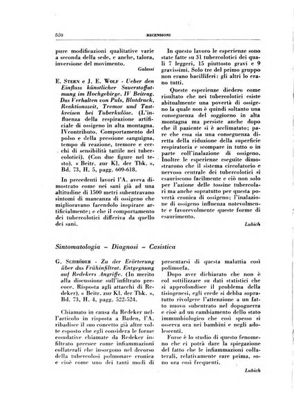 Rivista di patologia e clinica della tubercolosi organo ufficiale della Società italiana fascista di studi scientifici sulla tubercolosi