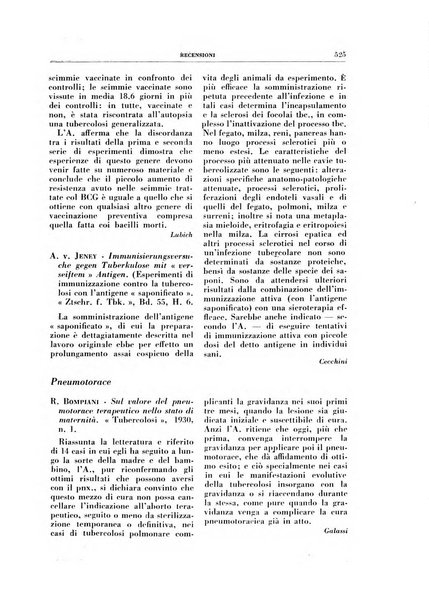 Rivista di patologia e clinica della tubercolosi organo ufficiale della Società italiana fascista di studi scientifici sulla tubercolosi