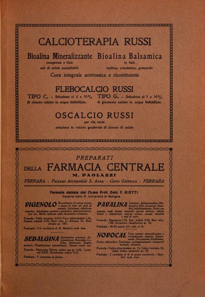 Rivista di patologia e clinica della tubercolosi organo ufficiale della Società italiana fascista di studi scientifici sulla tubercolosi