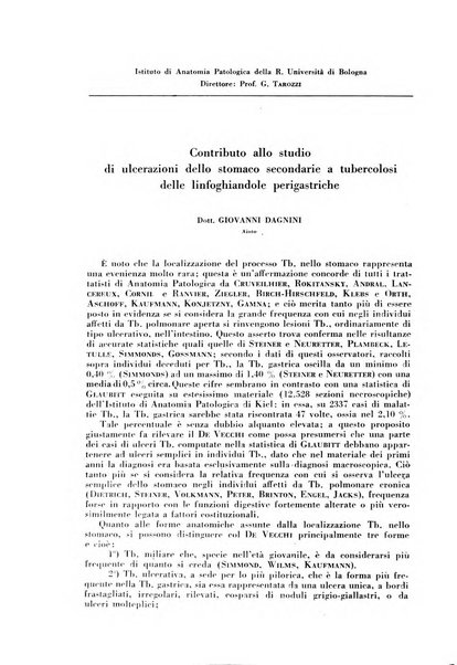 Rivista di patologia e clinica della tubercolosi organo ufficiale della Società italiana fascista di studi scientifici sulla tubercolosi