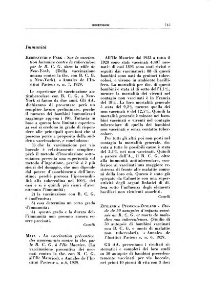 Rivista di patologia e clinica della tubercolosi organo ufficiale della Società italiana fascista di studi scientifici sulla tubercolosi