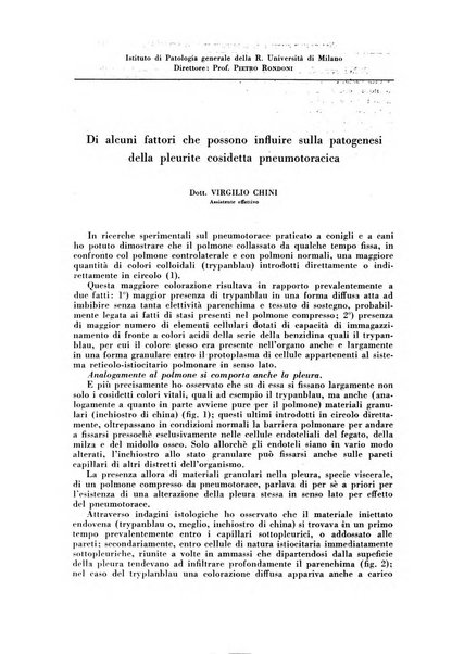 Rivista di patologia e clinica della tubercolosi organo ufficiale della Società italiana fascista di studi scientifici sulla tubercolosi