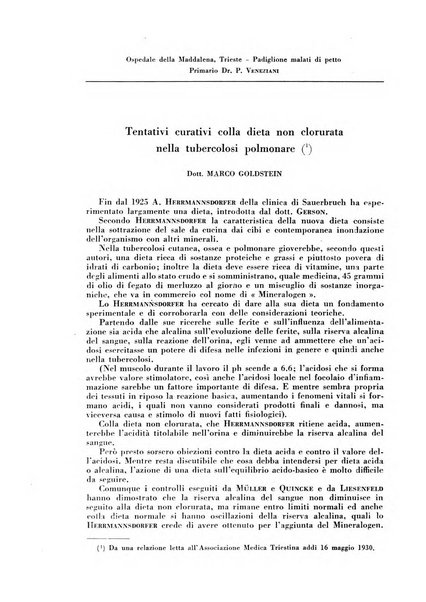 Rivista di patologia e clinica della tubercolosi organo ufficiale della Società italiana fascista di studi scientifici sulla tubercolosi