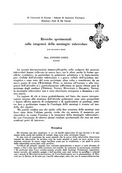 Rivista di patologia e clinica della tubercolosi organo ufficiale della Società italiana fascista di studi scientifici sulla tubercolosi