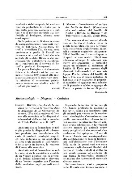 Rivista di patologia e clinica della tubercolosi organo ufficiale della Società italiana fascista di studi scientifici sulla tubercolosi