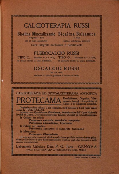 Rivista di patologia e clinica della tubercolosi organo ufficiale della Società italiana fascista di studi scientifici sulla tubercolosi