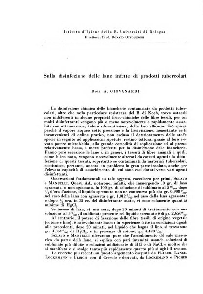 Rivista di patologia e clinica della tubercolosi organo ufficiale della Società italiana fascista di studi scientifici sulla tubercolosi