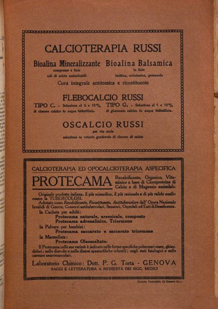 Rivista di patologia e clinica della tubercolosi organo ufficiale della Società italiana fascista di studi scientifici sulla tubercolosi