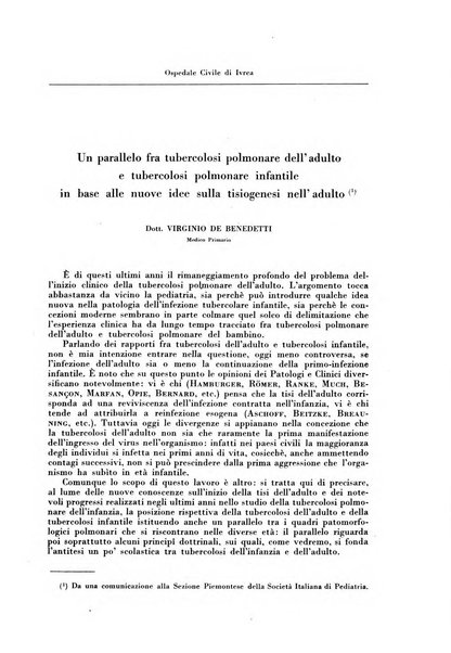 Rivista di patologia e clinica della tubercolosi organo ufficiale della Società italiana fascista di studi scientifici sulla tubercolosi